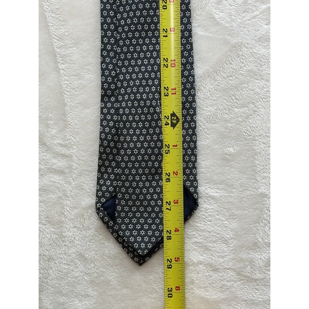 Barneys New York Navy Floral Silk Vintage Necktie Mens OS Excellent